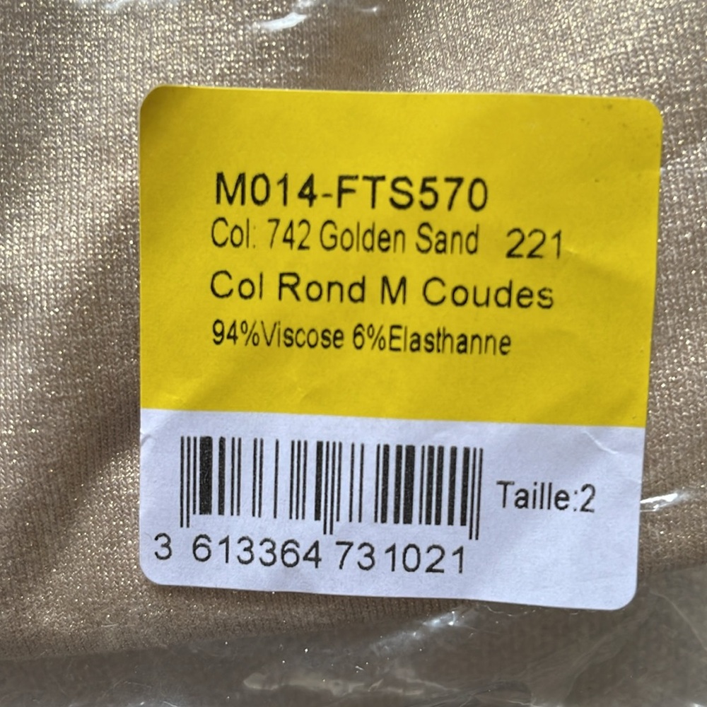 NWT | Majestic Filatures Soft Touch Gold Metallic T Shirt - $215 - Picture 5 of 7